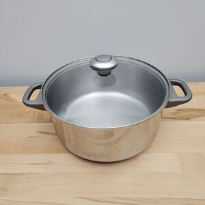 Farberware 5 Quart Stock Pot with glass LID Stainless Steel 5qt w/ Handles